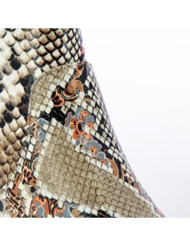 Bottines santiags multicolores effet serpent