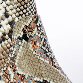 Bottines santiags multicolores effet serpent