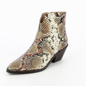 Bottines santiags multicolores effet serpent