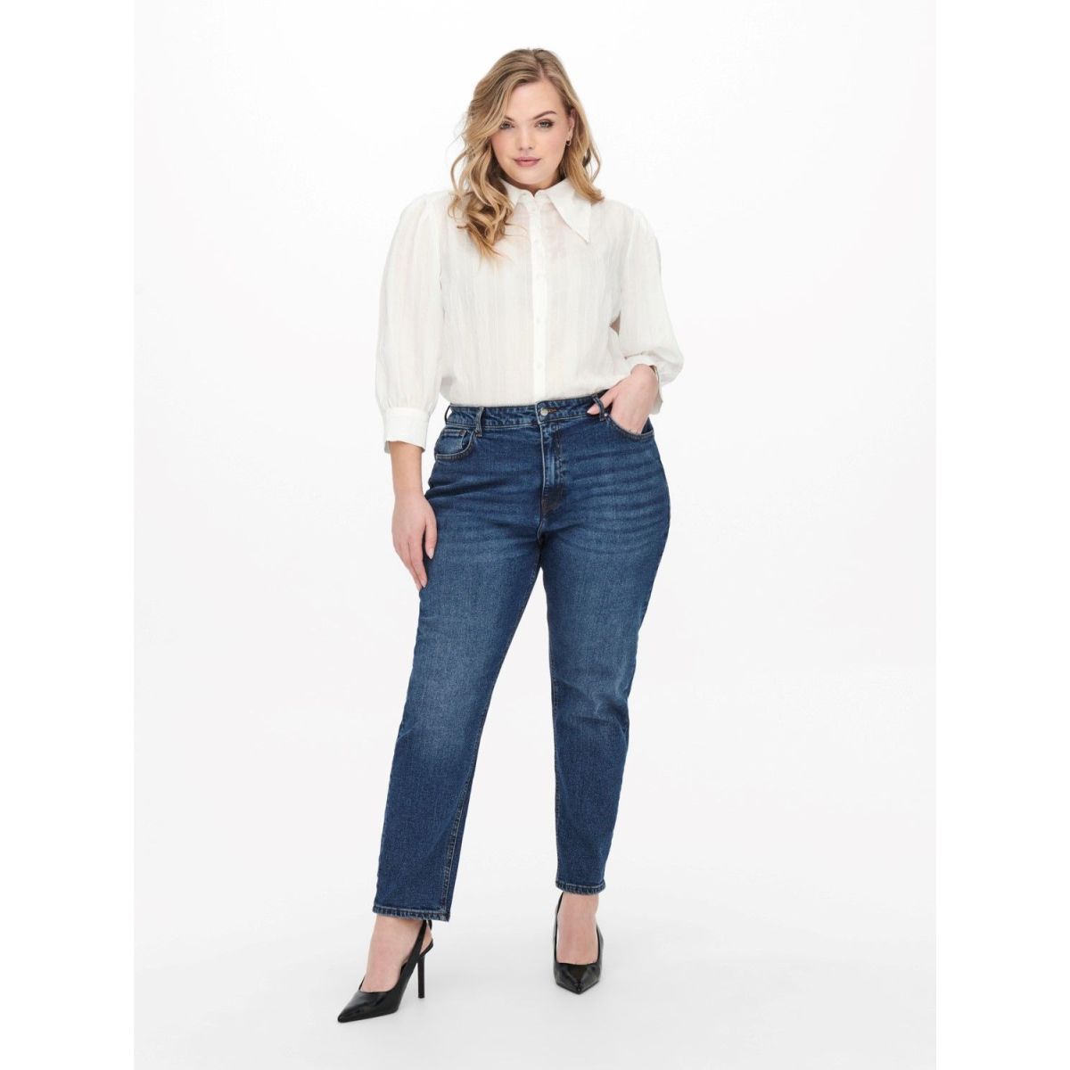 Jeans mom taille haute curve