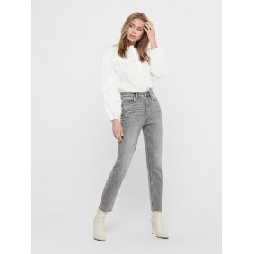 Jeans coupe droite gris