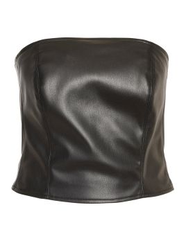 Bustier en simili cuir