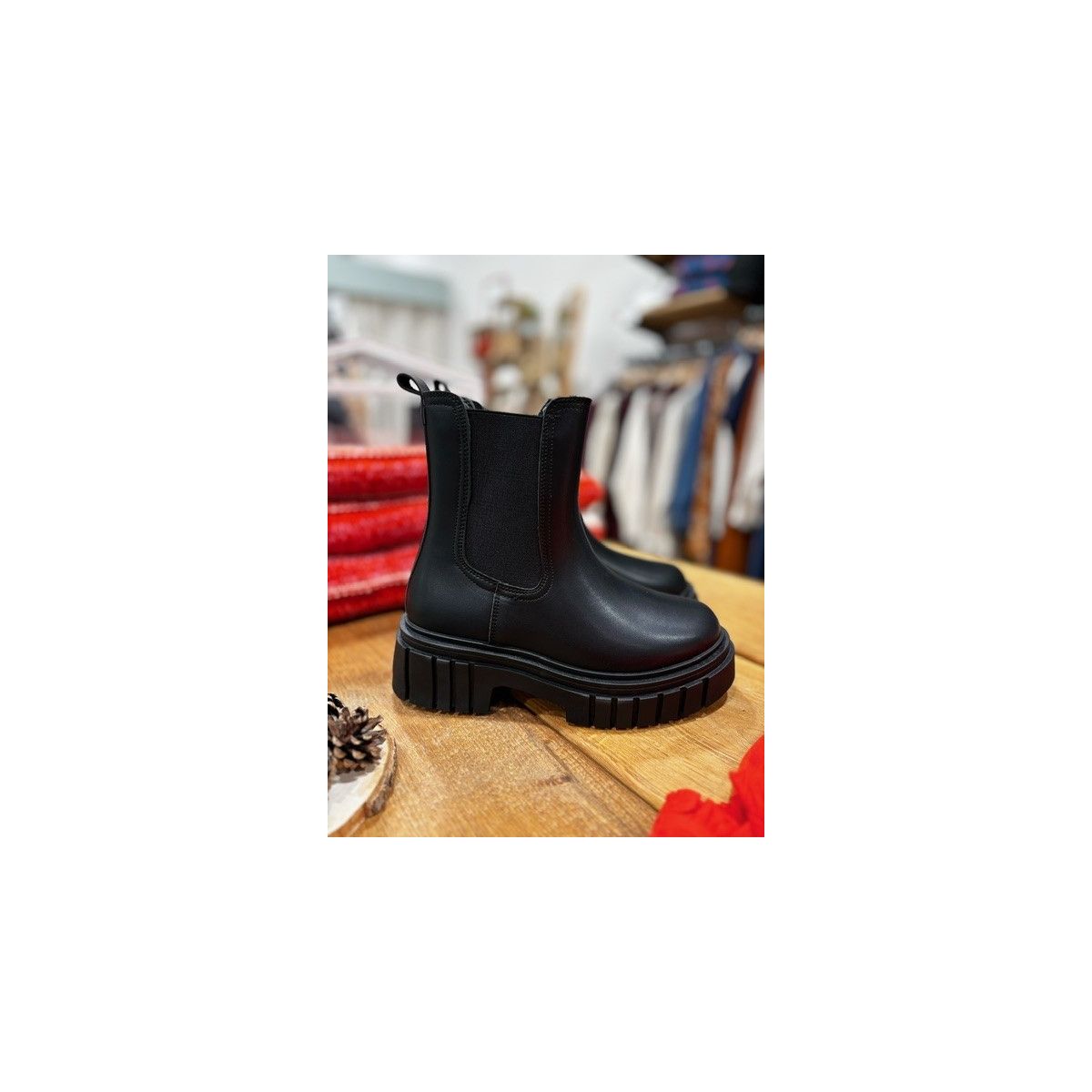 Bottines à plateformes noires