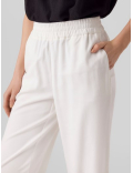 Pantalon blanc elastique a la taille
