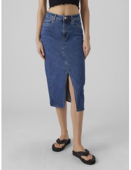 Jupe longueur midi en jeans