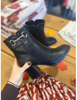 Bottine noir a talon