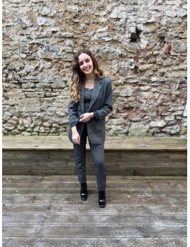 Blazer coupe oversize à carreaux