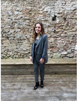 Blazer coupe oversize à carreaux