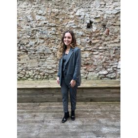 Blazer coupe oversize à carreaux