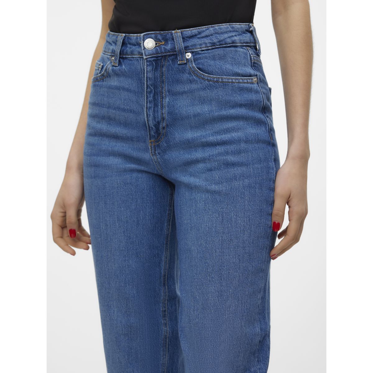 Jeans coupe Mom taille haute