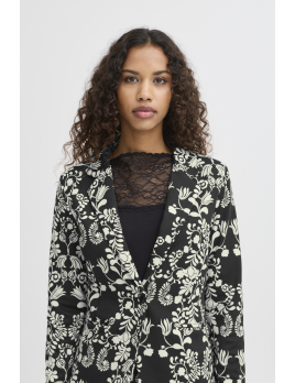 Blazer imprimé arabesque noir