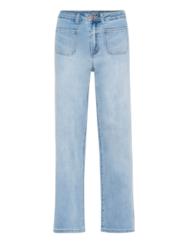 Jean coupe wide denim clair