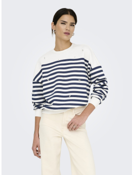 Sweat marinière avec strass...