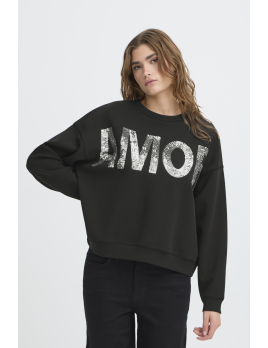 Sweatshirt Noir Sequins...